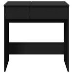 vidaXL Coiffeuse avec miroir noir 73x46 5x120 cm