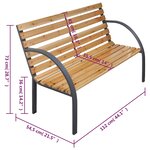 vidaXL Banc de jardin 112 cm Bois de sapin massif