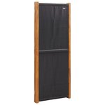 vidaXL Cloison de séparation 3 panneaux Noir 210x180 cm