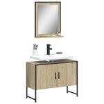 vidaXL Ensemble d'armoires de salle de bain 2 Pièces chêne sonoma
