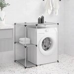 vidaXL Support de rangement sur la machine à laver Gris 87x55x90 5 cm