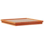 vidaXL Cadre de lit à LED cire marron 180x200 cm bois de pin massif