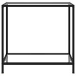 vidaXL Table console Transparent 80x35x75 cm Verre trempé