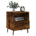 vidaXL Tables de chevet 2Pièces chêne fumé 40x35x47 5cm bois d’ingénierie
