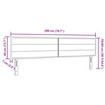 Tête de lit design lignes vidaXL noire 200 cm en tissu