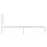 vidaXL Cadre de lit métal sans matelas et tête de lit blanc 140x200 cm