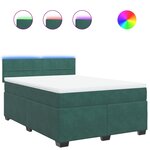 vidaXL Sommier à lattes de lit et matelas Vert foncé 160x200cm Velours