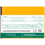Journal de recettes et dépenses des professions libérales, 80 pages, 27 x 38 cm