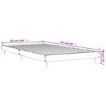 vidaXL Cadre de lit blanc brillant 100x200 cm bois d'ingénierie