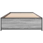 vidaXL Cadre de lit sans matelas sonoma gris 75x190 cm