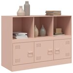 vidaXL Buffet rose 99x39x73 cm acier