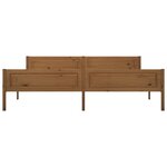 vidaXL Cadre de lit sans matelas pin massif marron miel 200x200 cm