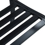 vidaXL Banc de jardin 125 cm Noir Acier