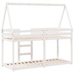 vidaXL Lit superposé avec toit blanc 75x190 cm bois massif de pin