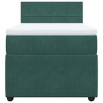 vidaXL Sommier à lattes de lit et matelas Vert foncé 80x200 cm Velours