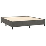 vidaXL Sommier à lattes de lit et matelas Gris foncé 180x200cm Velours