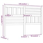 vidaXL Tête de lit Gris 126x4x100 cm Bois massif de pin
