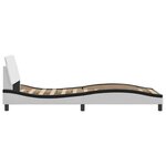 vidaXL Cadre de lit sans matelas blanc et noir 90x190 cm similicuir