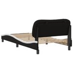 vidaXL Cadre de lit sans matelas noir et blanc 100x200 cm similicuir