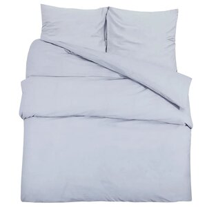 vidaXL Ensemble de housse de couette Gris 135x200 cm Coton
