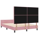 Lit vidaXL Rose 160x200 cm Velours