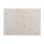 Tapis coton lavable Hippy Dots Nude - 120 x 160 cm