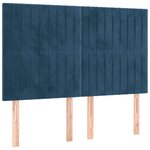 vidaXL Cadre de lit avec tête de lit Bleu foncé 140x200 cm Velours