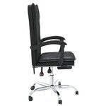 Chaise fauteuil siège pivotante de inclinable de bureau informatique étude similicuir noir 02_0024266