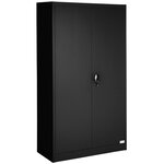 Armoire de bureau verrouillable dotée de 4 étagères meuble 5 niveaux noir 08_0000384