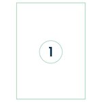 rillprint Étiquettes autocollantes 210x297 mm 1000 feuilles Blanc