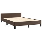 vidaXL Cadre de lit avec tête de lit Marron 120x200 cm Similicuir