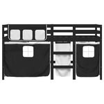 vidaXL Lit mezzanine pour enfants avec rideaux sans matelas 80x200 cm
