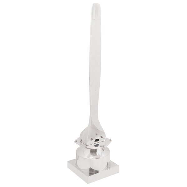 vidaXL Sculpture Argent 26x26x110 cm Hélice demi