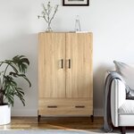 vidaXL Buffet haut chêne sonoma 69 5x31x115 cm bois d'ingénierie
