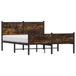 vidaXL Cadre de lit métal avec tête de lit et pied de lit 137x190 cm