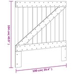 vidaXL Tête de lit 100x104 cm bois massif de pin