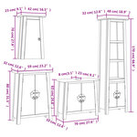 vidaXL Ensemble de meubles de salle de bain 4 Pièces bois de pin massif