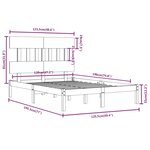vidaXL Cadre de lit sans matelas 120x190 cm bois massif