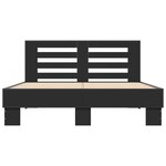 vidaXL Cadre de lit sans matelas noir 135x190 cm