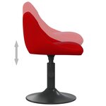 Vidaxl tabouret de bar rouge bordeaux velours