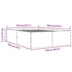 vidaXL Cadre de lit sans matelas chêne fumé 135x190 cm
