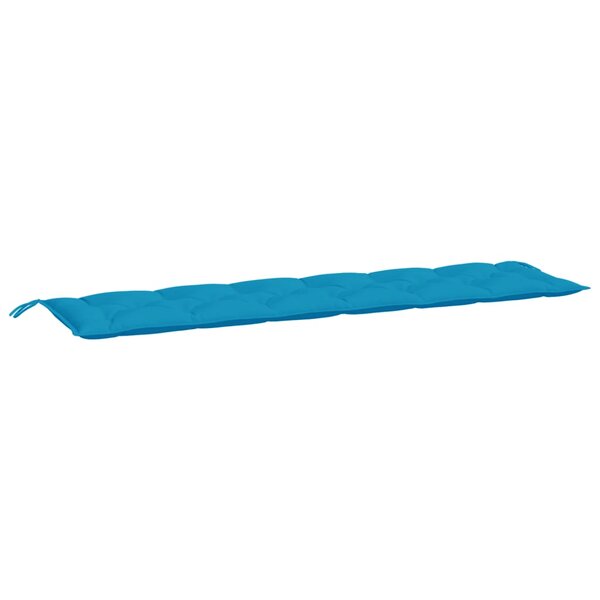 vidaXL Coussin de banc de jardin bleu clair 200x50x7 cm tissu oxford
