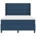 Box Spring Bed vidaXL avec Matelas & LED Bleu 140x190 cm Tissu