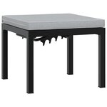 vidaXL Ensemble de banc de jardin avec coussins 3 Pièces noir