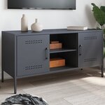 vidaXL Meuble TV anthracite 100 5x39x50 5 cm acier