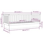 vidaXL Lit de jour sans matelas marron miel 90x200 cm bois pin massif