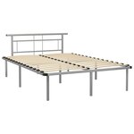 vidaXL Cadre de lit sans matelas gris métal 160x200 cm
