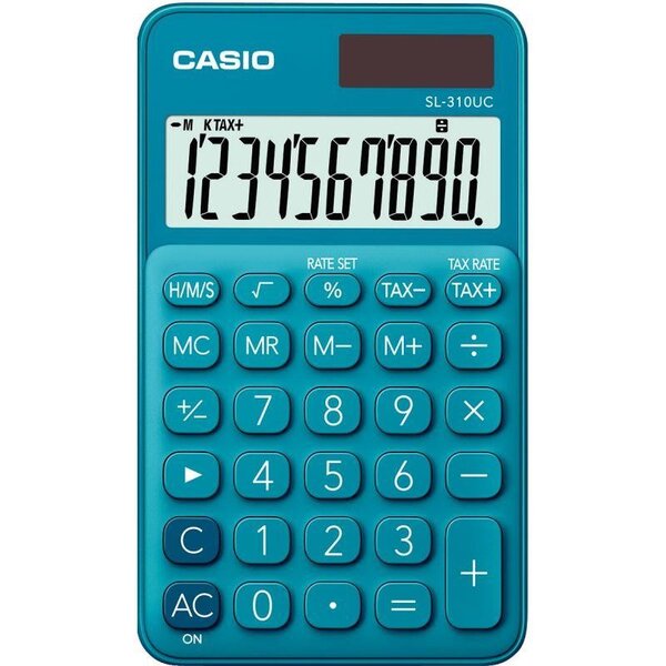 Calculatrice de poche 10 chiffres CASIO SL-310UC bleu