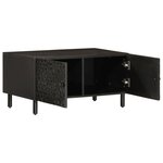 vidaXL Table basse noir 80x50x40 cm bois massif de manguier