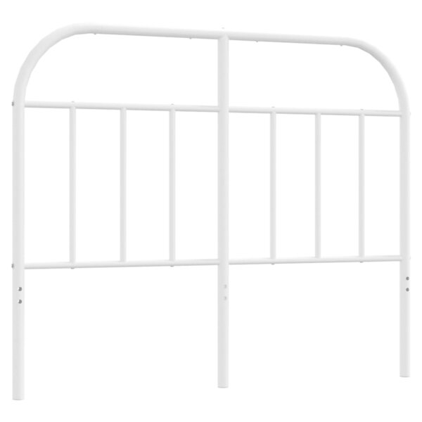 vidaXL Tête de lit métal blanc 120 cm